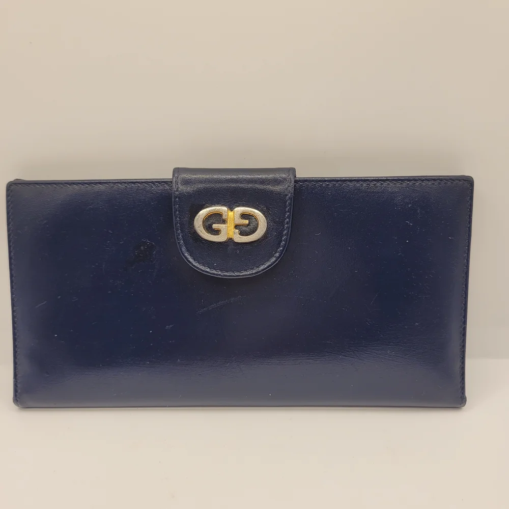 Gucci Calfskin Matelasse GG Marmont Continental Wallet Clear  Gucci Blue Leather Wallet with Gold Logo main image 1